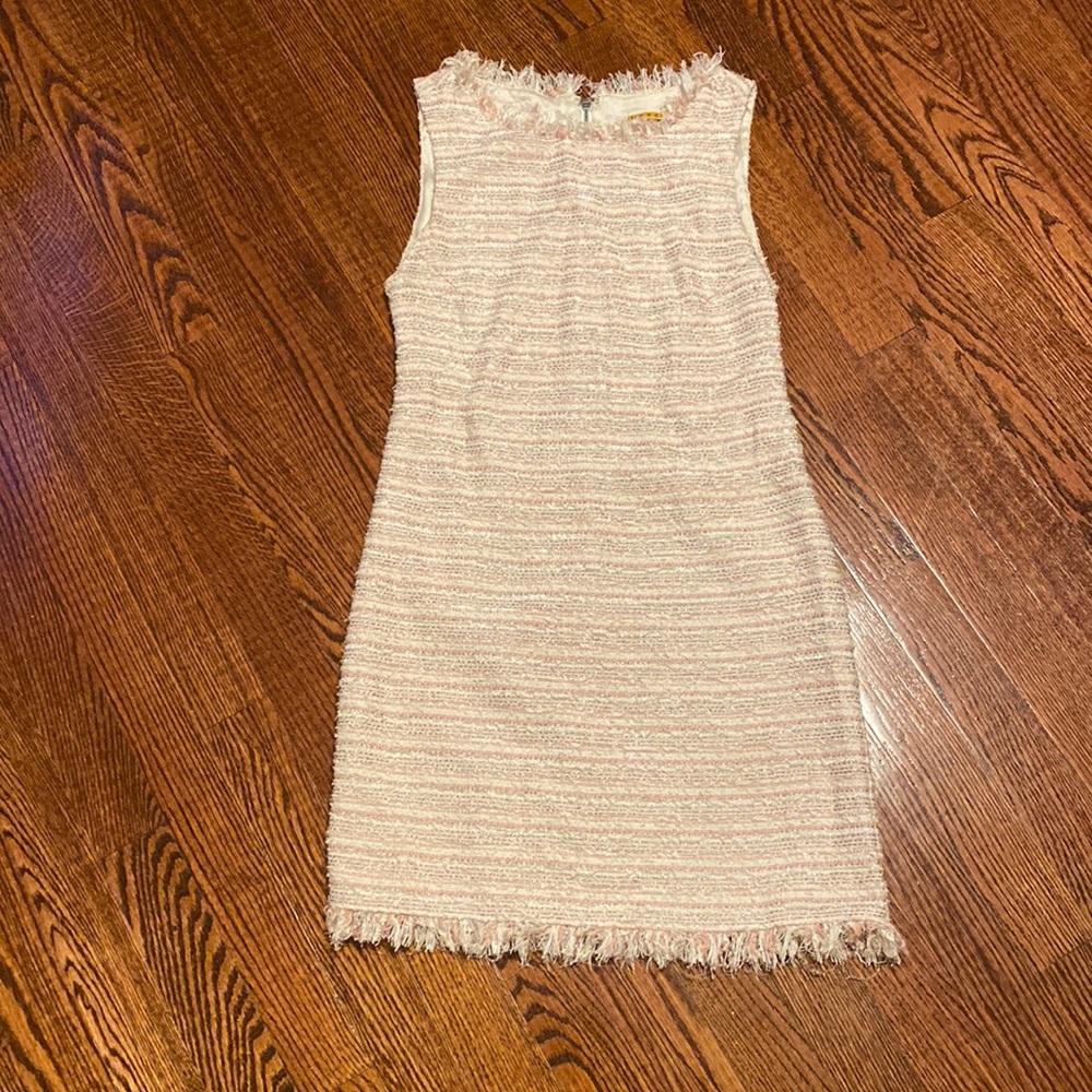 Alice + Olivia Pink Tweed Sparkle Dress